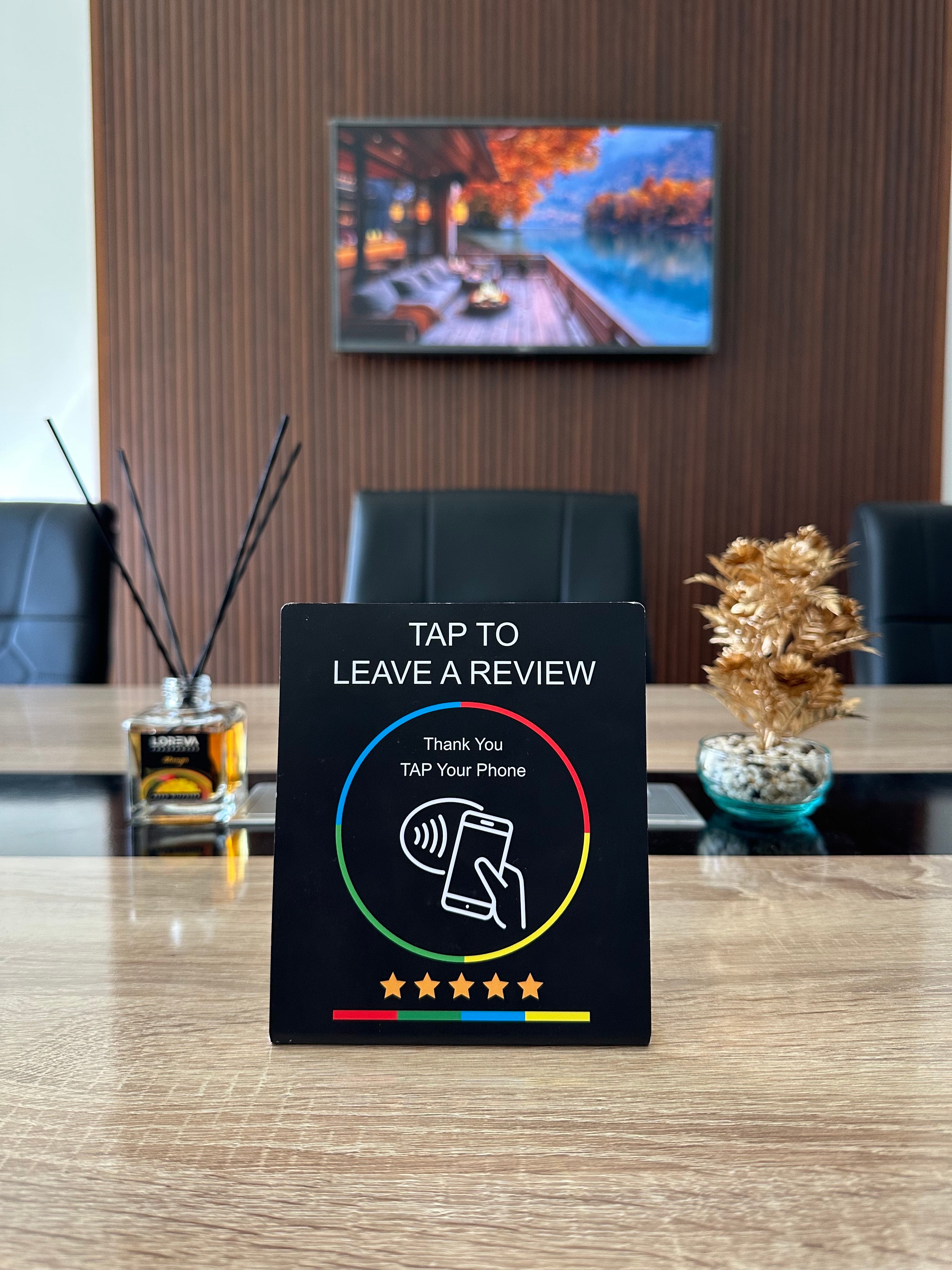 ⭐ Carte NFC de Table – “Tap to Leave a Review”
